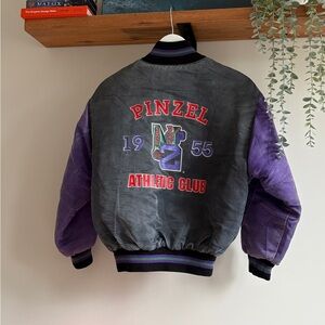 Vintage PINZEL purple varsity bomber size Small